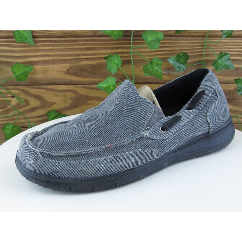 Propet Sz 9.5 Slip-On Gray Textile Men Slip On MCX004C Medium (D, M)